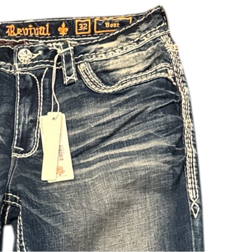 NWT Rock Revival Distressed Bootcut (Janna) Jeans - Picture 6 of 13